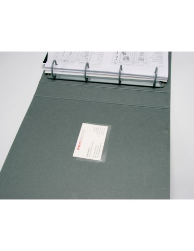 Funda autoadhesiva q connect para tarjetas de visita 60x95mm pack de 10 unidades