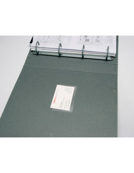 Funda autoadhesiva q connect para tarjetas de visita 60x95mm pack de 10 unidades