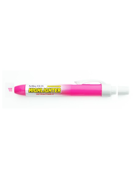Rotulador artline clix fluorescente ek 63 rosa punta biselada 400 mm