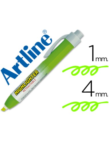 Rotulador artline clix fluorescente ek 63 verde punta biselada 400 mm