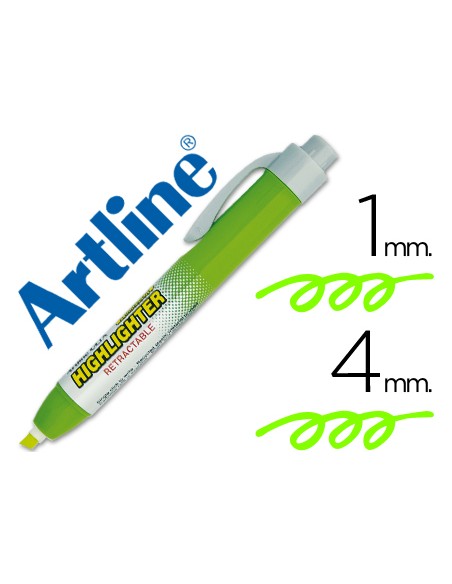 Rotulador artline clix fluorescente ek 63 verde punta biselada 400 mm