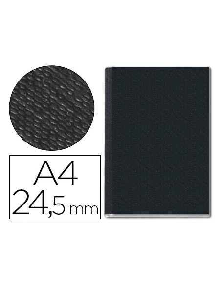 Tapa de encuadernacion channel rigida 73960095 negro lomo 245 mm capacidad 245 hojas