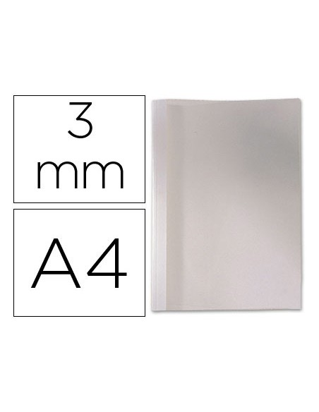 Tapa de encuadernacion termica de pvc y cartulina lomo de 3mmcaja de 100 unidades