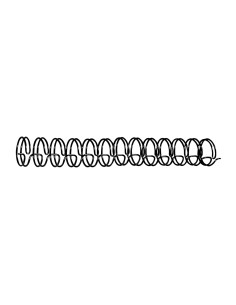 Espiral wire 3 1 127 mm n8 negro capacidad 105 hojas caja de 100 unidades