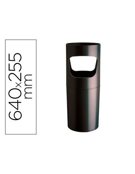 Paraguero plastico negro 255 diametrox640 mm