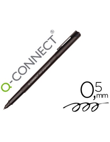 Rotulador q connect retroproyeccion punta fibra super fina redonda 05 mm permanente negro