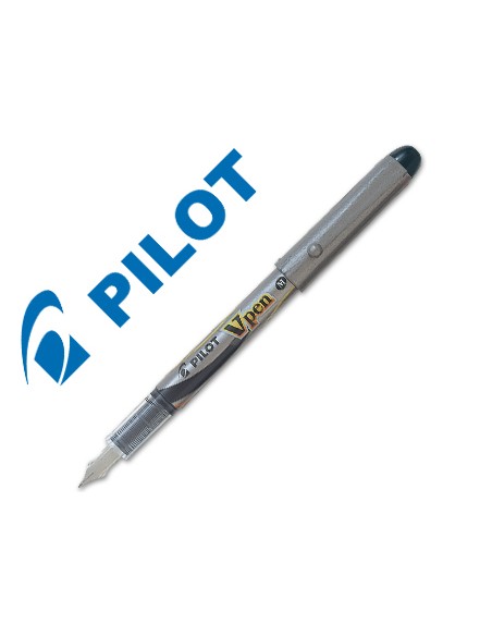 Pluma pilot v pen silver desechable negro svp 4wb