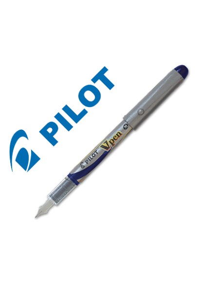 Pluma pilot v pen silver desechable azul svp 4ml
