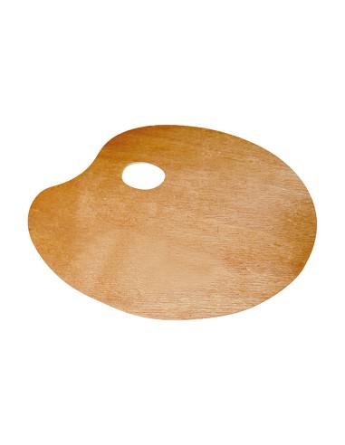 Paleta madera lidercolor ovalada tamano 20x30 cm grosor 03 cm zurdos