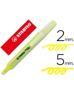 Rotulador stabilo marcador fluorescente swing cool amarillo