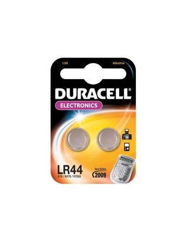 Pila duracell alcalina lr44 boton blister de 2 unidades