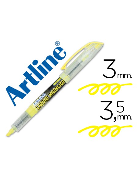 Rotulador artline fluorescente ek 640 amarillo punta biselada