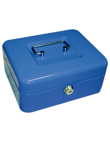 Caja caudales q connect 8 200x160x90 mm azul con portamonedas