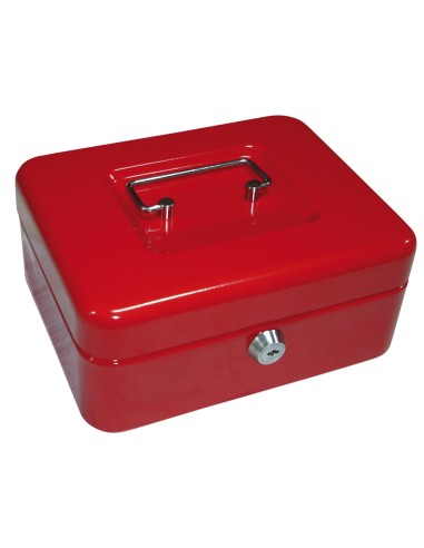 Caja caudales q connect 8 200x160x90 mm roja con portamonedas