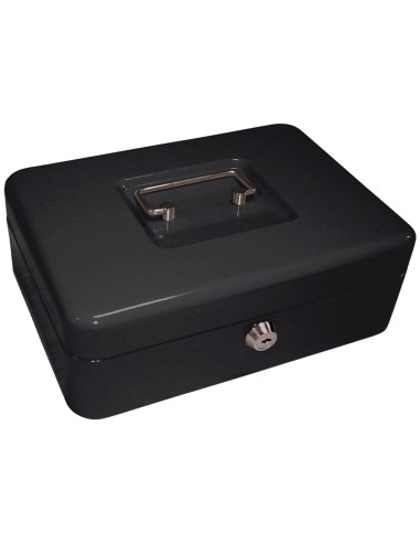 Caja caudales q connect 10 250x180x90 mm negra con portamonedas