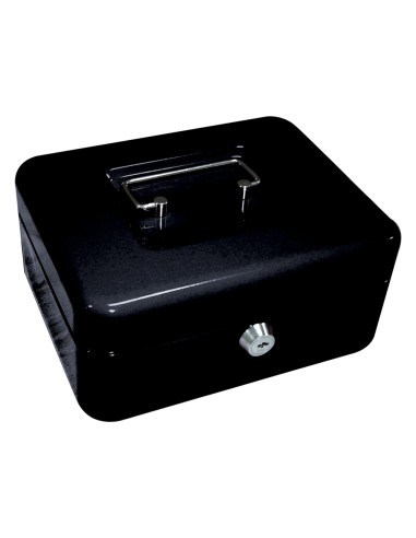 Caja caudales q connect 8 200x160x90 mm negra con portamonedas