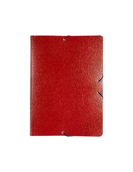 Carpeta proyectos liderpapel folio lomo 90mm carton gofrado roja