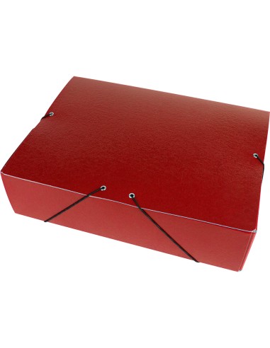 Carpeta proyectos liderpapel folio lomo 90mm carton gofrado roja