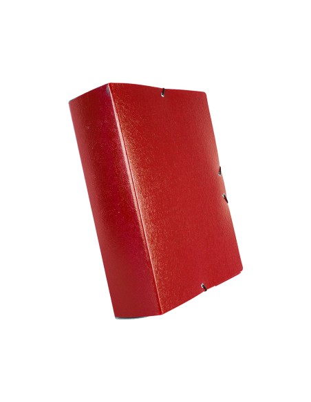 Carpeta proyectos liderpapel folio lomo 90mm carton gofrado roja