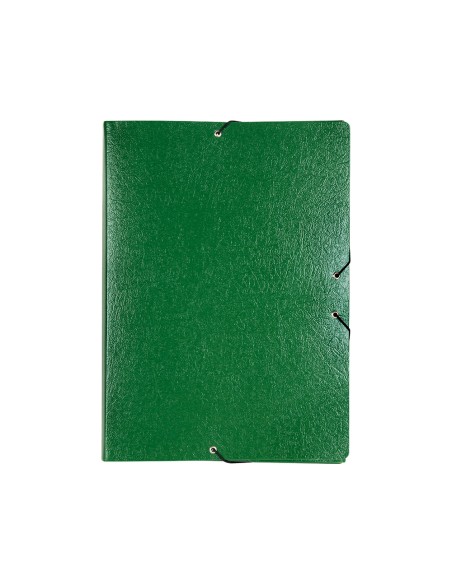 Carpeta proyectos liderpapel folio lomo 90mm carton gofrado verde
