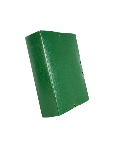 Carpeta proyectos liderpapel folio lomo 90mm carton gofrado verde