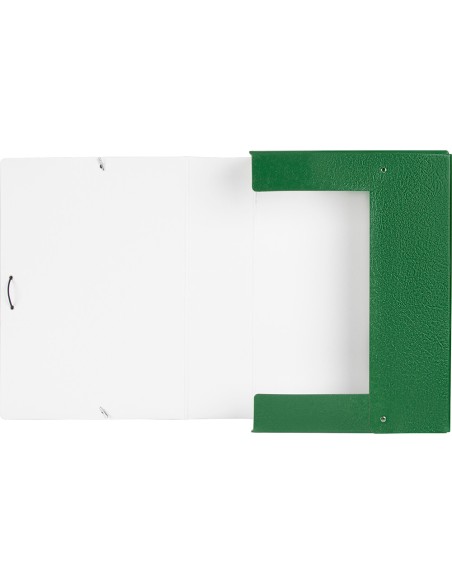 Carpeta proyectos liderpapel folio lomo 90mm carton gofrado verde