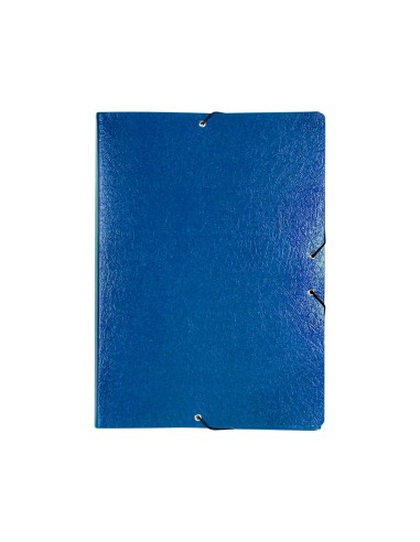 Carpeta proyectos liderpapel folio lomo 90mm carton gofrado azul