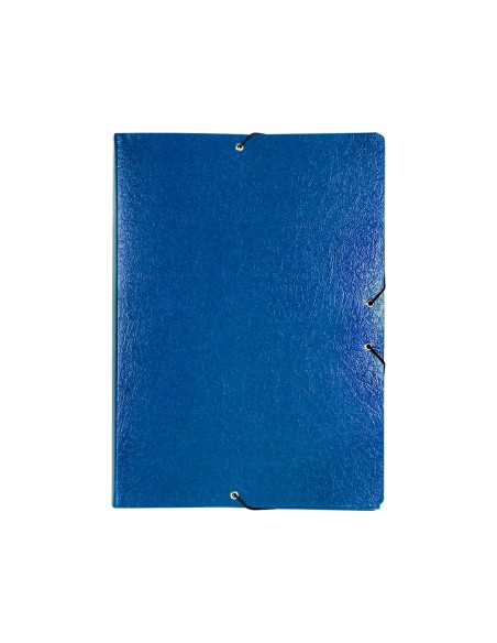 Carpeta proyectos liderpapel folio lomo 90mm carton gofrado azul