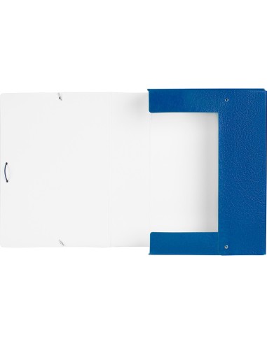 Carpeta proyectos liderpapel folio lomo 90mm carton gofrado azul