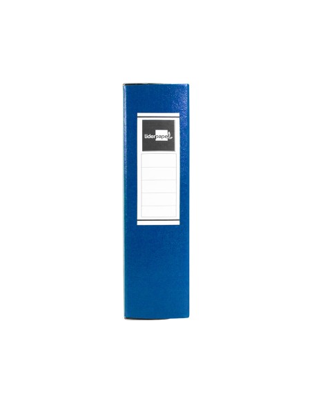 Carpeta proyectos liderpapel folio lomo 90mm carton gofrado azul