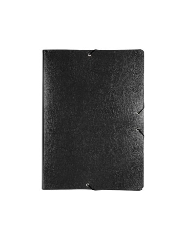 Carpeta proyectos liderpapel folio lomo 90mm carton gofrado negra