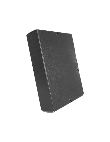 Carpeta proyectos liderpapel folio lomo 70mm carton gofrado gris