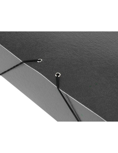 Carpeta proyectos liderpapel folio lomo 70mm carton gofrado gris