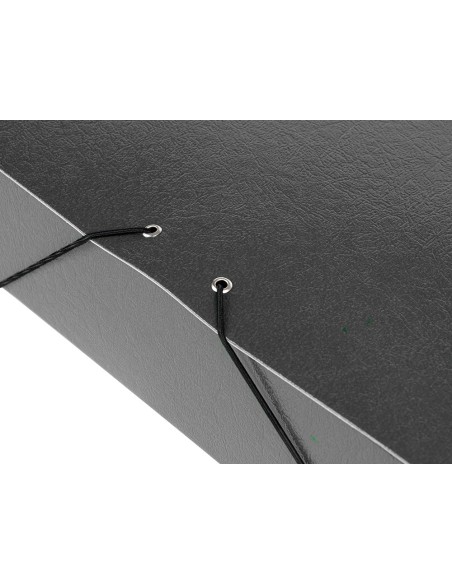 Carpeta proyectos liderpapel folio lomo 70mm carton gofrado gris