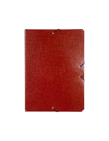 Carpeta proyectos liderpapel folio lomo 70mm carton gofrado roja