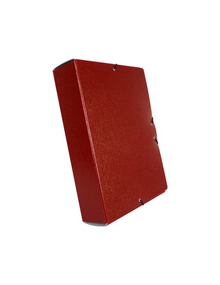 Carpeta proyectos liderpapel folio lomo 70mm carton gofrado roja
