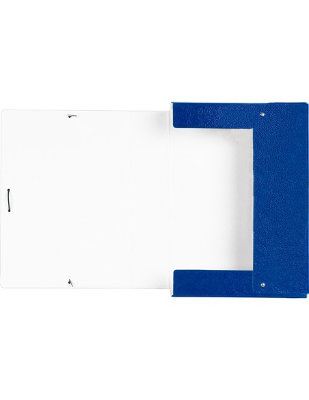 Carpeta proyectos liderpapel folio lomo 70mm carton gofrado azul