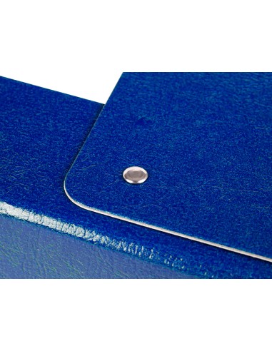 Carpeta proyectos liderpapel folio lomo 70mm carton gofrado azul