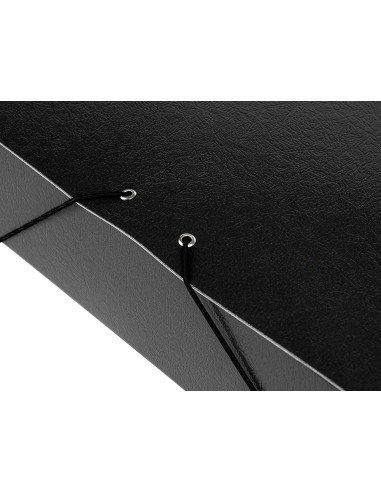 Carpeta proyectos liderpapel folio lomo 70mm carton gofrado negra