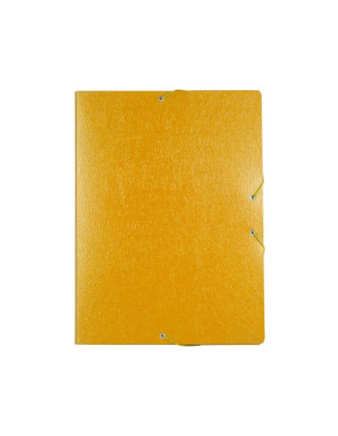 Carpeta proyectos liderpapel folio lomo 30mm carton gofrado amarilla
