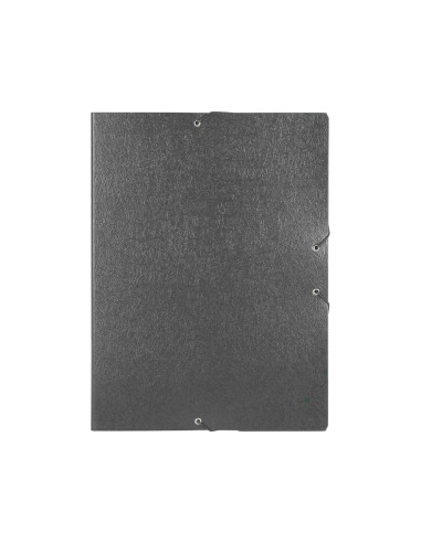 Carpeta proyectos liderpapel folio lomo 50mm carton gofrado gris