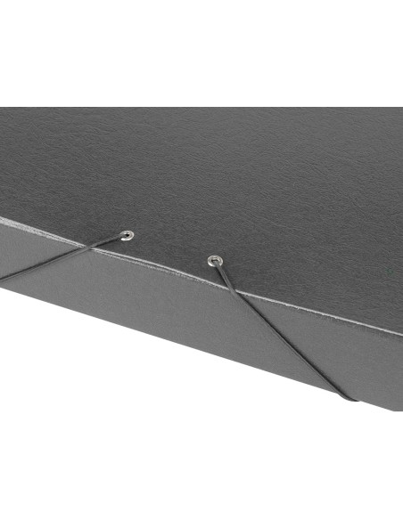 Carpeta proyectos liderpapel folio lomo 50mm carton gofrado gris