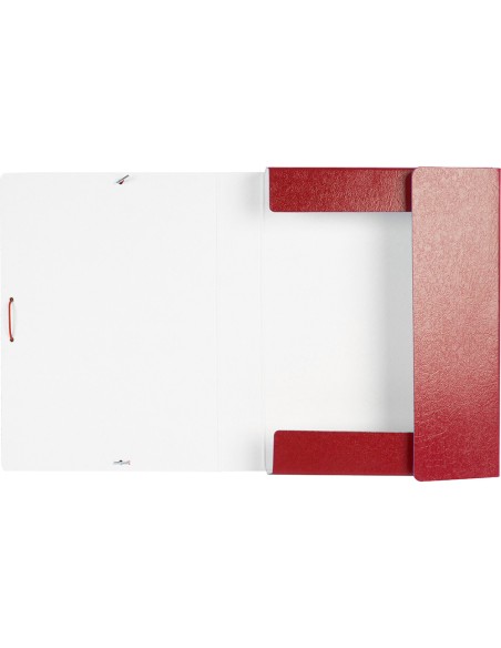 Carpeta proyectos liderpapel folio lomo 50mm carton gofrado roja