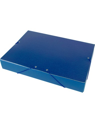 Carpeta proyectos liderpapel folio lomo 50mm carton gofrado azul