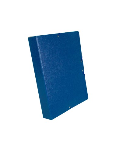 Carpeta proyectos liderpapel folio lomo 50mm carton gofrado azul