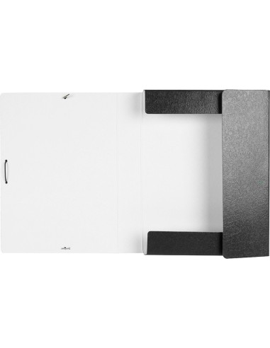 Carpeta proyectos liderpapel folio lomo 50mm carton gofrado negra