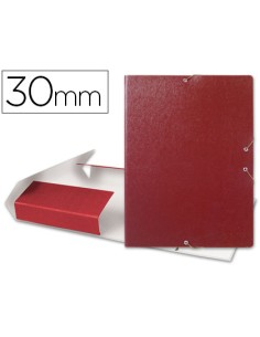 Carpeta proyectos liderpapel folio lomo 30mm carton gofrado roja