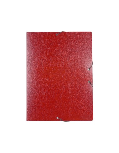 Carpeta proyectos liderpapel folio lomo 30mm carton gofrado roja