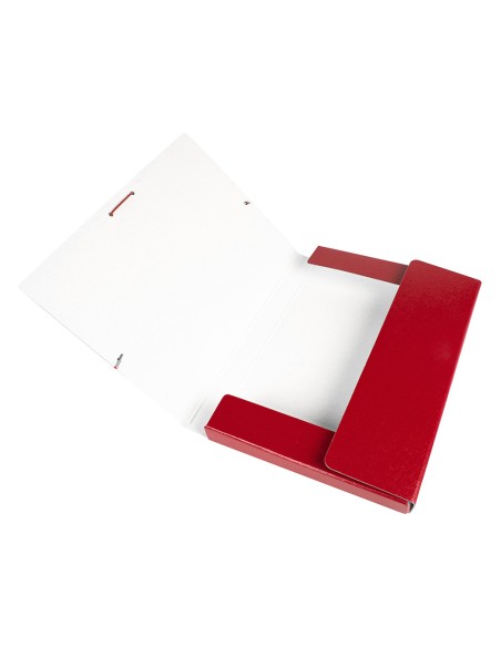 Carpeta proyectos liderpapel folio lomo 30mm carton gofrado roja