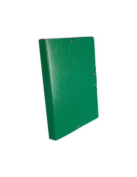 Carpeta proyectos liderpapel folio lomo 30mm carton gofrado verde